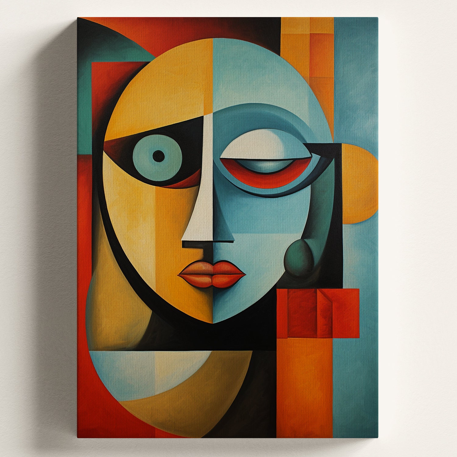 g.william F6 油絵 昭和50年購入 Original Cubism Painting | Cubism Art | Vintage Style