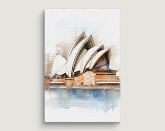 Diagrammatic sketch of Sydney Opera, Blueprint, Vintage Wall Art Print, Hand Drawn Sketch, Printable Art, DIGITAL DOWNLOAD, #812