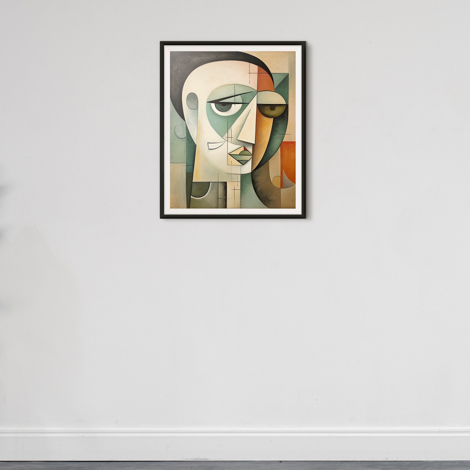 Cubist Painting, Vintage Artwork, Abstract Wall Decor Modern Art Print ...