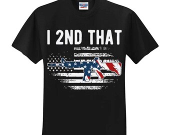 2nd Amendment T-Shirt: American Flag Rifle Graphic, Patriotic Unisex Tee