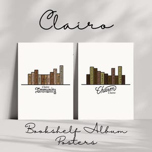Clairo Bookshelf Album Inspired Posters, Digital Download Printable Wall Art Room Decor