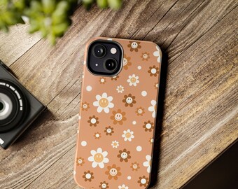 Daisy iPhone 13, 14, 15 Protective Tough Phone Cases, Retro iPhone Case, iPhone 13 case, iPhone 14 case, Floral phone case, iphone 15 case