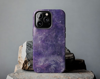Lila Galaxy IPhone 13,14,15 robuste Handyhülle, lila Handyhülle, Iphone 13 Hülle, Iphone 14 Hülle, Iphone 15 Hülle, Lila Handyhülle, Samsung Galaxy Design Hülle