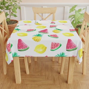 Summer Fruit Tablecloth, Fruit Tablecloth, Summer Tablecloth, Cute Tablecloth, Dining Room Tablecloth, Table Cloth, Fruit Table Cloth