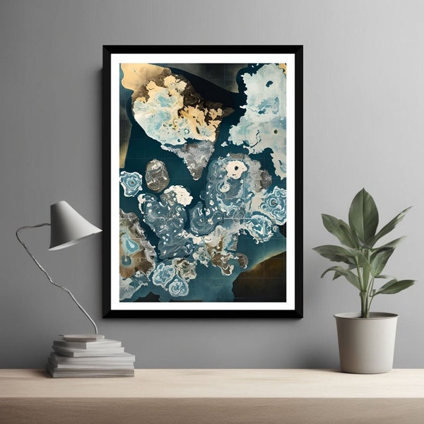 Palworld Ancient Map Art - Framed