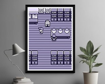 Pokemon Professor Oak Lab Framed Print - Exclusive Artwork for Pokemon Fans - Vintage Style Wall Art - Wall Decor