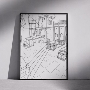 Counter-Strike 2 Mirage Map Art – Gamer Print, CS2 Decor