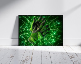 CS2 Emerald Web Gloves Art Print – Gamer Room Decor