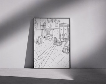 Counter-Strike 2 Mirage Map Art – Gamer Print, CS2 Decor
