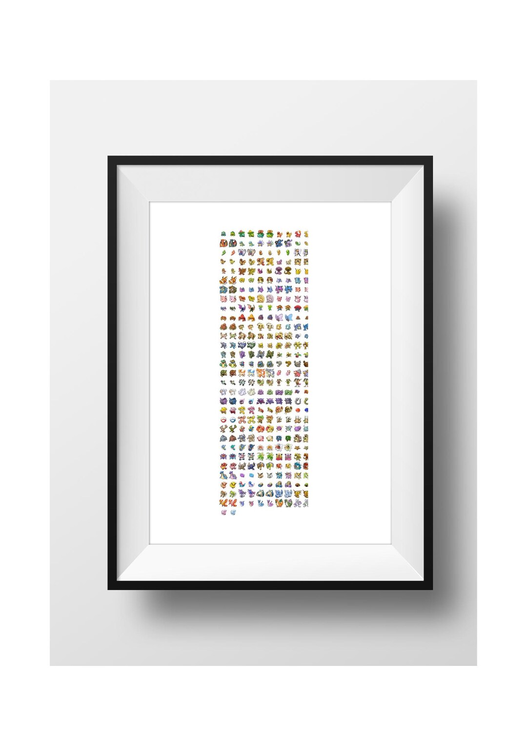 Yellow Mini Sprite Pokemon Yellow Edition - Sprite Art - Framed Print - Etsy