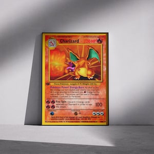 Charizard Card Pokemon ingelijste print