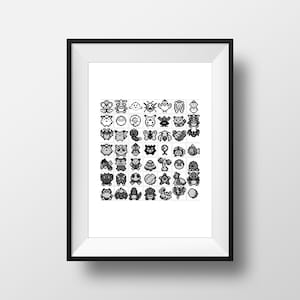 Originele Pokemon Sprite kunst ingelijste print
