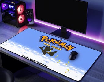 Pokemon Computer Gaming Desk Mat - Mousepad / Pokemon Playmat - 800mm x 300mm x 3mm