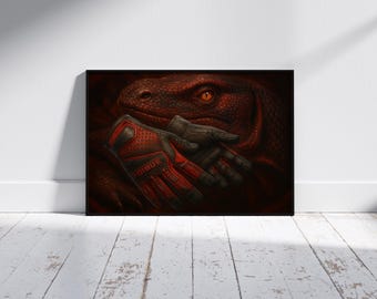 CS2 Kimono Red Gloves Art Print – Gamer Wall Decor
