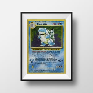 Carta Pokémon Blastoise com Moldura Impressa