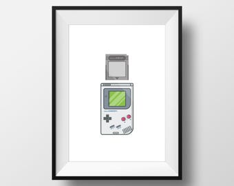 Gameboy And Game Classic Art Framed Print