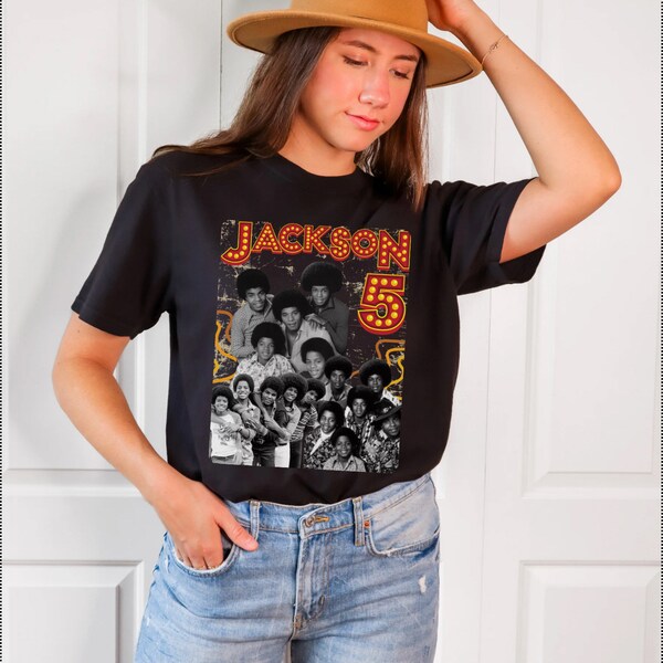 Jackson 5 Tee | Old School Graphic Tees | Vintage Music Merch | Motown Shirt