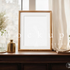 Interior Frame Mockup, Frame Mockup, Wood Frame Frame, Poster Frame Mockup, Print Frame Mockup, Rustic Frame Mockup, DIN A , Minimalist