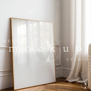 Wood Frame Mockup: Vertical Print, DIN A Size (PSD)