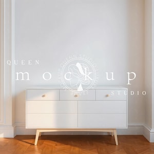 Blank Wall Living Room Mockup: Modern Interior Scene (JPG File)