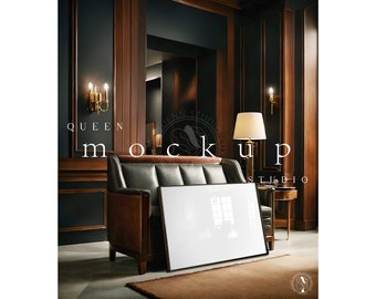 Interior Frame Mockup, Frame Mockup, Black Mockup Frame, Poster Frame Mockup, Print Frame Mockup, Rustic Frame Mockup, DIN A , Queen