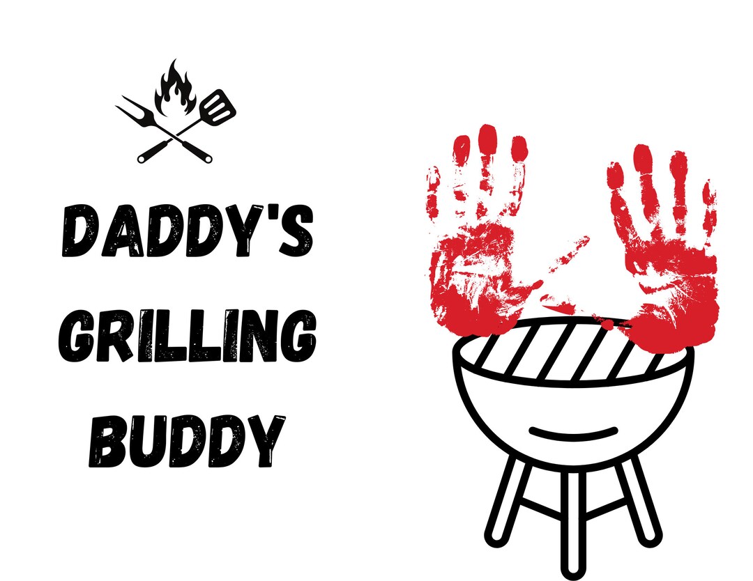 Handprint Daddy Grilling - Etsy