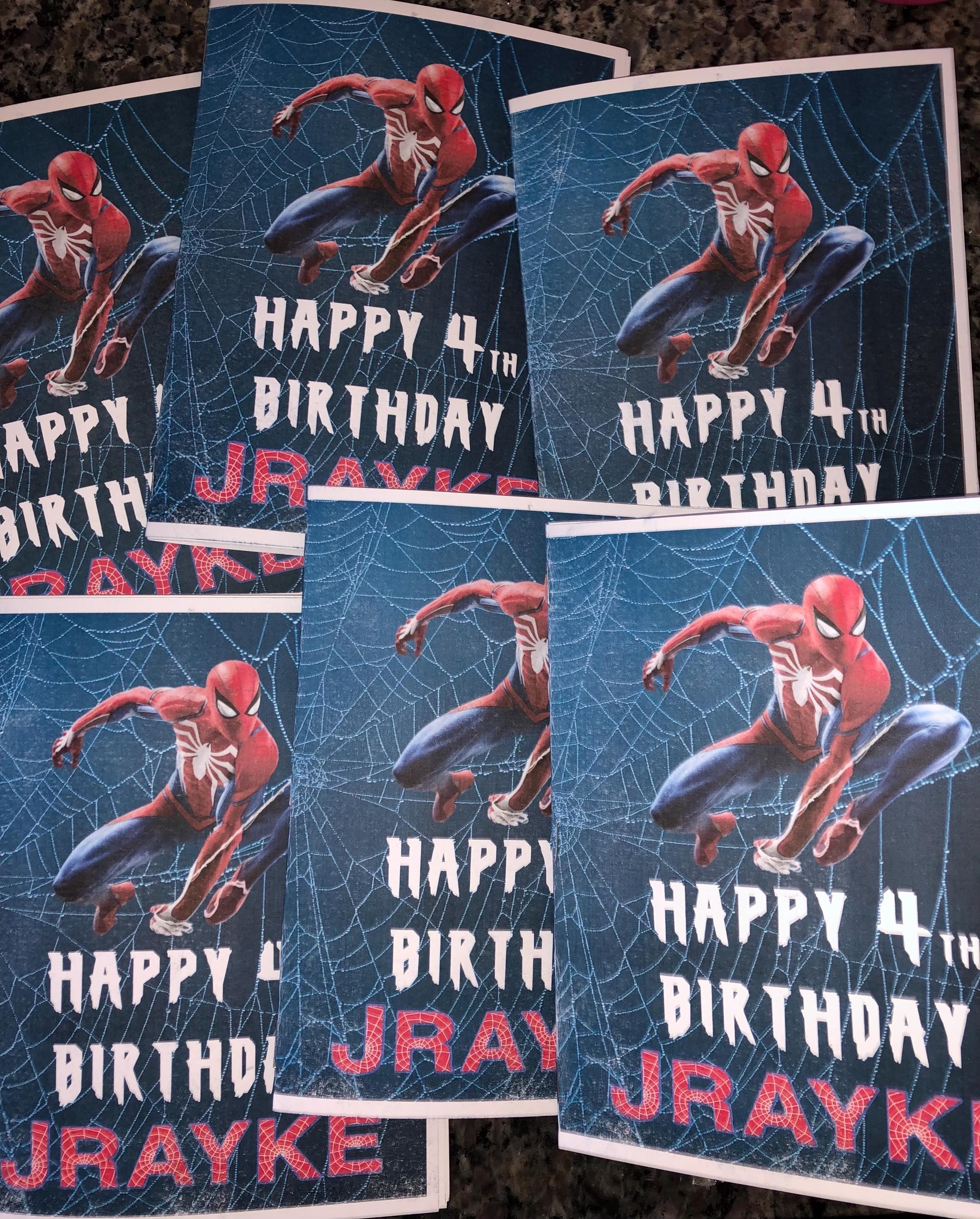 Spiderman Custom Birthday Coloring Book, Custom Favor,personalized ...