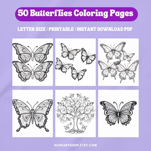 Butterfly Coloring Pages for Kids |Printable Coloring Pages |Butterfly Coloring for Adults| Digital Download |Mindfulness Coloring