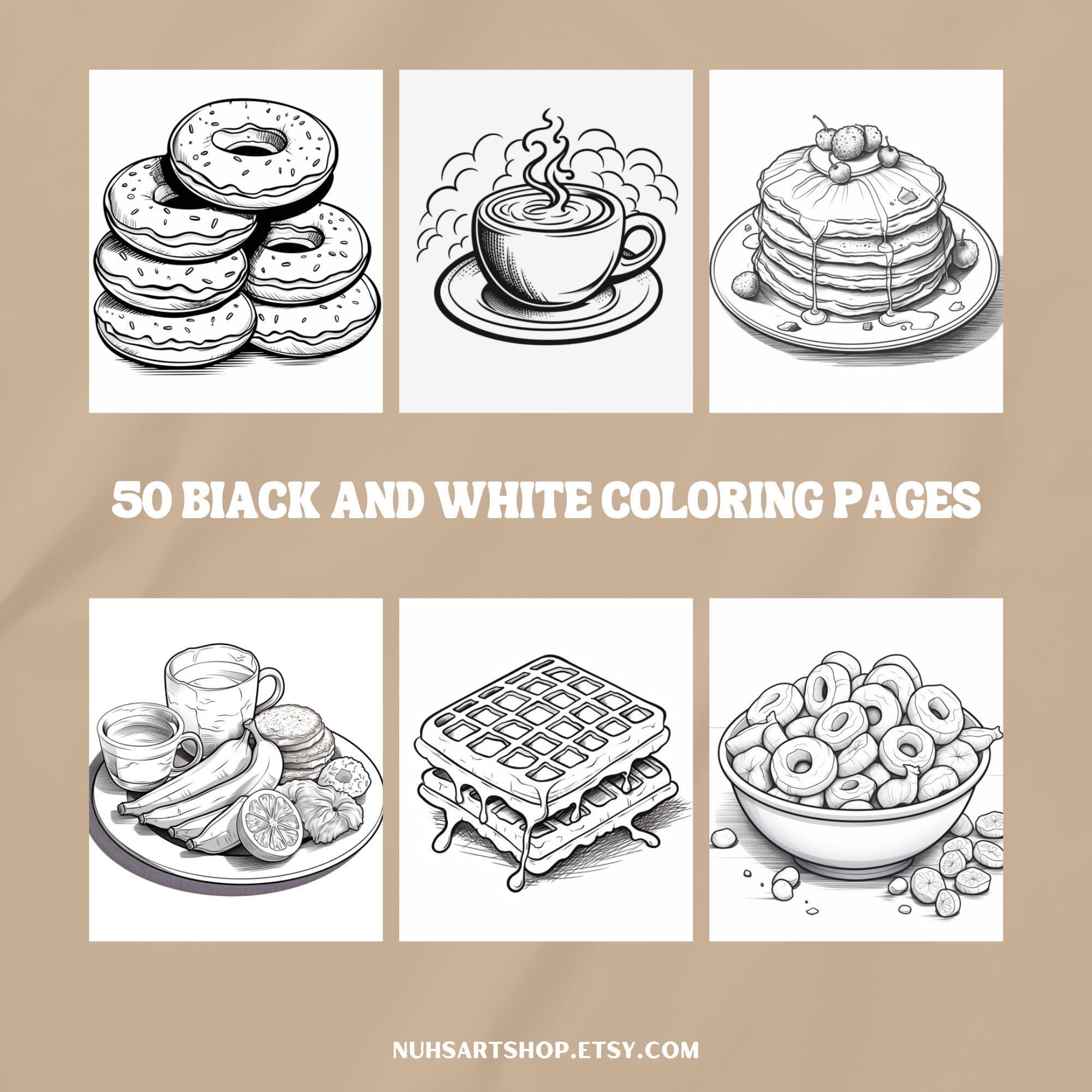 Breakfast Coloring Pages for Kids |printable Coloring Pages |breakfast ...
