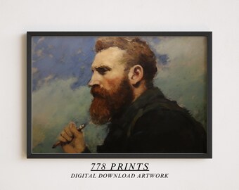 Van Gogh Portrait Painting | Digital Prints | Instant Download | Downloadable Art Print | 455