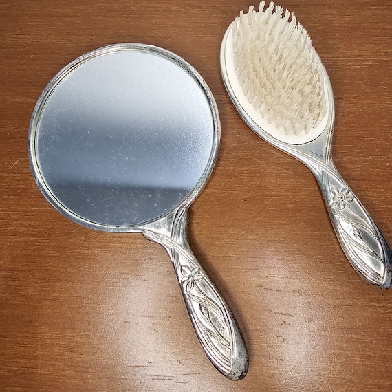 Vintage Brush and Mirror Set - image 1