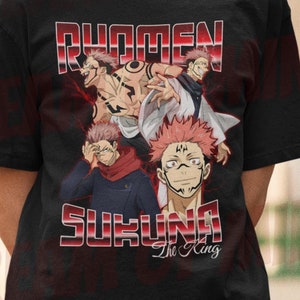 Retro Ryomen Sukuna T-Shirt, Anime Otaku Graphic Tee