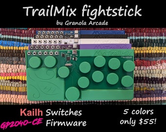 TrailMix by Granola Arcade leverless fightstick game controller for PC, Steam Deck, PS3/4, Switch (GP2040 firmware, Kailh Choc switches)