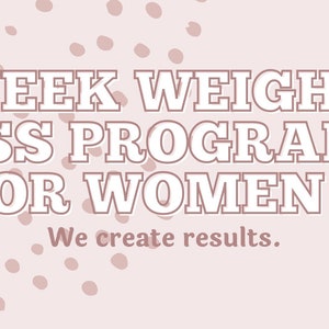 4 Week Weight loss Program for women