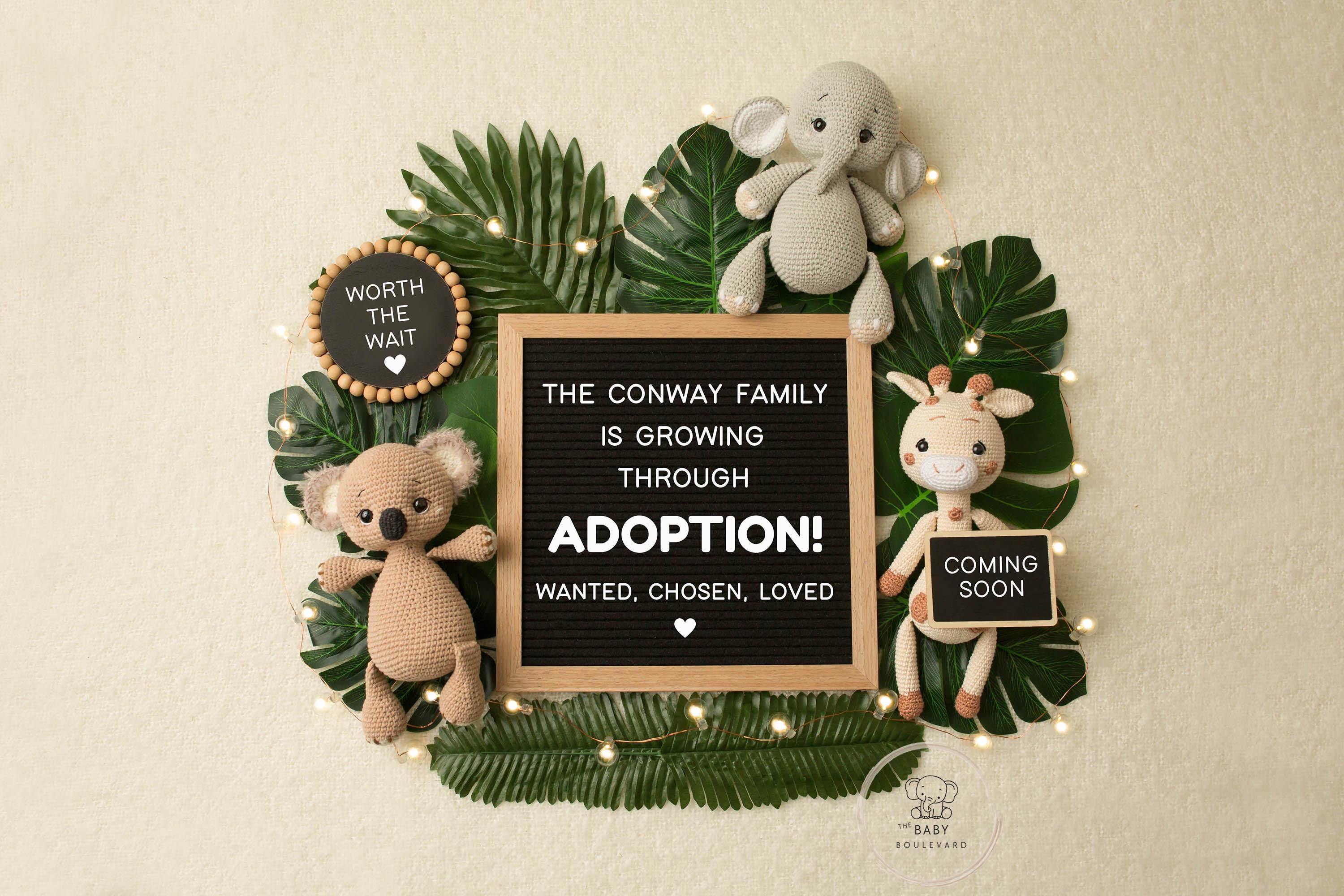 Adoption Announcement Digital Template, Editable Reveal for Social ...