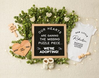 Adoption Announcement Digital Template, Editable Adoption Reveal for Social Media, Gender Neutral Adoption Template, We're Adopting A Baby
