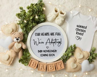 Adoption Announcement Digital Template, Editable Adoption Reveal for Social Media, Gender Neutral Adoption Template, We're Adopting A Baby