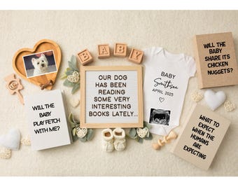 Funny Dog Pregnancy Announcement Digital, Custom Dog Mom Reveal, Cute Editable Template, Social Media Post, Fur Baby, Pet Sibling, Expecting