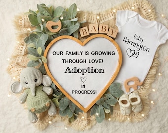 Adoption Announcement Template, Digital Adoption Reveal for Social Media, Editable Gender Neutral Adoption Template, We're Adopting A Baby