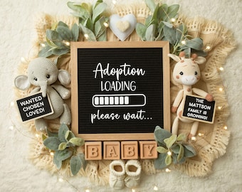Adoption Announcement Digital Template, Editable Adoption Reveal for Social Media, Gender Neutral Adoption Template, We're Adopting A Baby