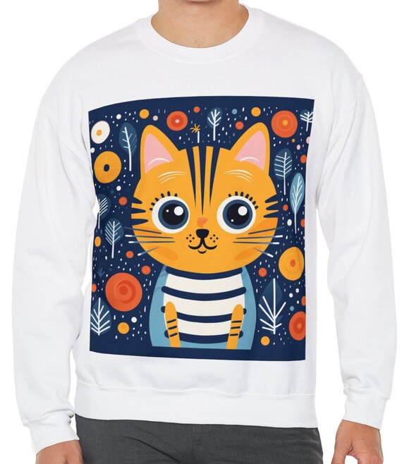 Cat Lover Sweater Unisex Kitten Pullover Colorful Cat Sweater Cat Crewneck Cat Sweatshirt for Women Cat Lover Gift Graphic Sweater Etsy