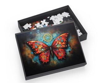 1000 Piece Rainbow Butterfly Puzzle - Colorful Flower & Jewel Animal Jigsaw For Adults