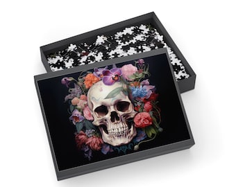 Jigsaw Puzzle SKULLS FLOWERS 各1 Flower Skull Puzzle (120, 252