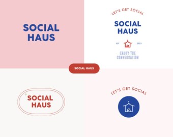 Modello di logo sociale Haus