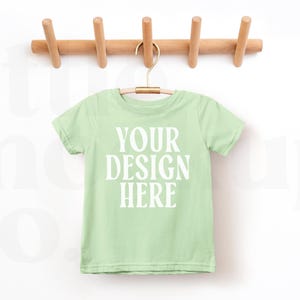 Mint Rabbit Skins 3321 Toddler Fine Jersey T-Shirt | Short Sleeve Tee Mockup | Rabbit Skins | Toddler Shirt Mockup