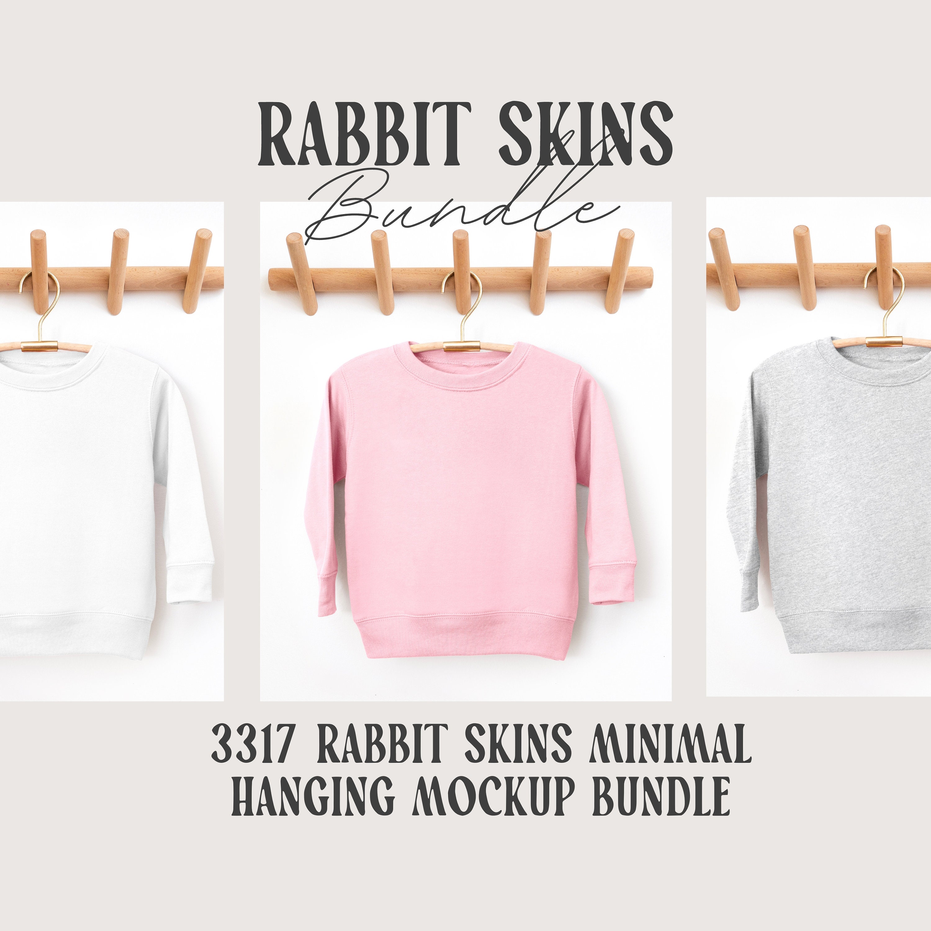 Rabbit Skins 3317 Minimal Hanging Mockup BUNDLE Rabbit Skins Sweatshirt ...