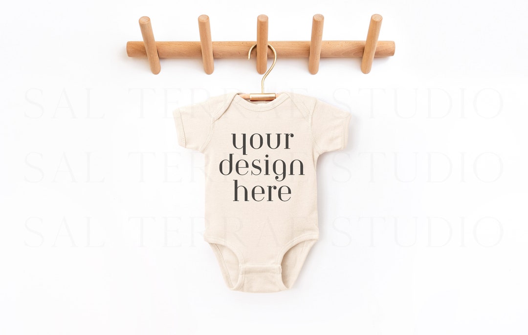 Natural Rabbit Skins Onesie 4400 Mockup Rabbit Skins Baby Etsy