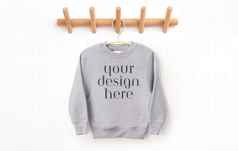 Sport Gray Gildan Kids Sweatshirt Kids Sweatshirt Mockup Youth ...