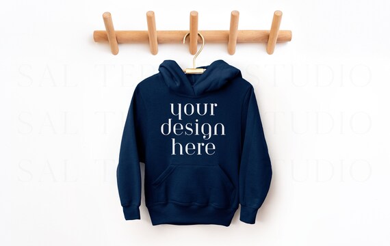 Navy Gildan Kids Hoodie | Kids Hoodie Mockup | Youth Hoodie Mockup | Gildan Kids Hoodie | Kids Mockup