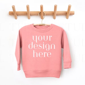 Mauvelous Rabbit Skins 3317 Sweatshirt Mockup | Kids Sweatshirt Mockup | Toddler Sweatshirt Mockup | Toddler Mockup | Rabbit Skins 3317